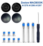 Apple MacBook A1278 A1286 A1297 komplet śrubek gumki śrubokręt