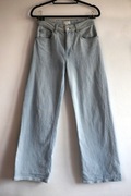 H&M Wide High Jeans M Jasnoniebieski