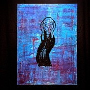 obraz akrylowy "krzyk duszy" 70x50cm