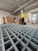 Sufit rastrowy oczko 50x50x23 kolor szary Ral 9006 punto Pruszyński nowy