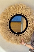 Lustro z rafii w stylu boho 90 cm