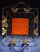 Dwa metalowe ozdobne koszyki  plus gratis torba materiałowa .