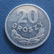 Moneta 20 groszy 1980 Al 