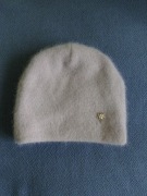 Mes skoczów czapka zimowa wełniana jasny róż