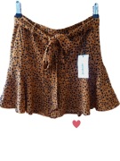 Spódniczka spodenki panterka mini Stradivarius S