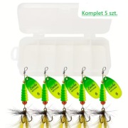 Błystki obrotówki 5 szt. 6 gr. 7 cm. Komplet.