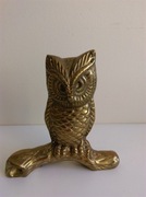 Mosiężna figurka sowa
