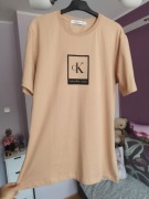 T-shirt męski beżowy cK 