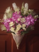 Stroik wiosenny na drzwi dekoracja parasolka do zawieszenia, prezent