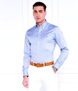 Koszula Polo Ralph Lauren L 43 Imperial semi-shiny stretch  niebieska