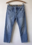 Jeansowe spodnie męski Superdry błękitne wygodne 33/32 roz M/L stan bdb 