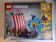 LEGO 31132 Creator 3w1 - Statek wikingów i wąż z Midgardu