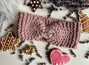 Opaska zimowa wełniana handmade 