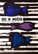 NÓŻ W WODZIE - LENICA - POLAŃSKI - ORYGINALNY PLAKAT 1962