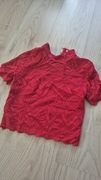 Czerwona koronkowa bluzka guess roz. S