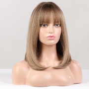 Peruka blond z grzywką jak naturalne