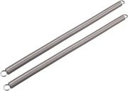 Sprężyny naciągowe 300 mm 12 mm 1,2 mm stalowe z hakami 2 szt.