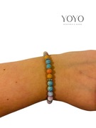 Bransoletka z agatów multikolor