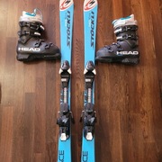 Narty Stockli Race Team 130 cm + buty Head EDGE next 75 roz. 38,5 - 40,5