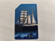 RRR Żaglowce polskie - Iskra. Karta telefoniczna nr 674 z wąskim paskiem