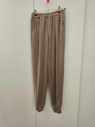 Spodnie Welur Beżowe Nowe Beż L/XL