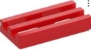 LEGO RADIATOR GRILLE 1X2 RED 241221/2412