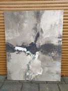 Obraz Opium 3 Abstrakcja 100x80 płatki srebra