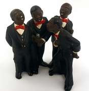 Figurki jazzowego kwartetu wokalnego ręcznie malowany 880g