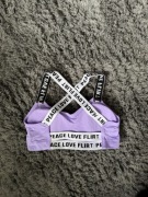 Liliowy top sportowy