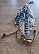 Brelok BOHO, frędzle, koraliki, rękodzieło 