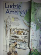 AMERYKA - National Geographic - mapa dwustronna, poster popularnonaukowy