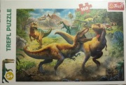 TREFL PUZZLE Zestaw Walka Tyranozaurów DINOZAURY160 elementów