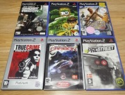 Komplet 6 gier PS2 NFS Carbon, Pro Street, Ben 10, Medal, True crime