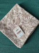 Poszewka na poduszkę dekoracyjna bawełniana cushion cover 45x45 beż kwiaty