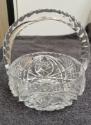 Unikat! Kryształowy koszyk przedwojenny