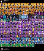 Konto fortnite og skull, og renegade raider, black knight, ikonik, floss