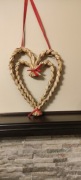 Słomiane rustykalne serce