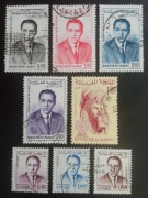 Król.MAROKA:1962r.Mi480-82;484;494;498-99;570.kas.