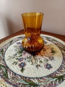 Bursztynowy wazonik Huta Laura