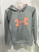 szara damska ocieplana bluza Under Armour z pomarańczowym xs