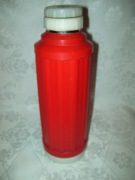 TERMOS PLASTIKOWY ZE SZKLANYM WKŁADEM - Z PRL-u