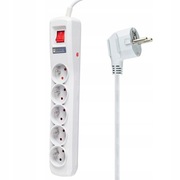 LISTWA ZASILAJĄCA PRZEPIĘCIOWA LIBOX 5 GNIAZD 5m -AUTO FUSE !! SZARA -TANIO