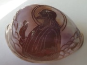 Muszla ozdobna z wizerunkiem Jezusa 