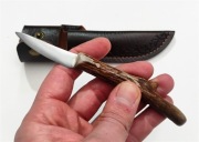 Nóż Ręcznie Robiony z Poroża Jelenia | Unikatowy Egzemplarz Myśliwski 