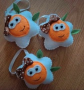 Kwiat upominek Dzień Mamy Taty Dziadka Babci filc kwiaty podziękowanie