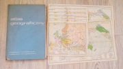 Atlas geograficzny – PPWK Warszawa 1971 + 7 map, PRL