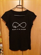 Czarny t-shirt music Sinsay 38 M