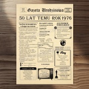 Prezent na 50 urodziny dla kobiety i mężczyzny – Gazeta urodzinowa 1976 