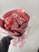 Wieczny Bukiet z róż kwiaty różowe PREZENT urodziny ślub 8nastka walentynki