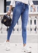 Jeansy granatowe Miss Bon xs,s,xl